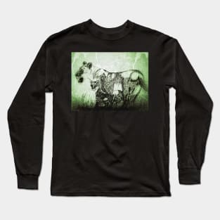 Lioness with cubs study Long Sleeve T-Shirt